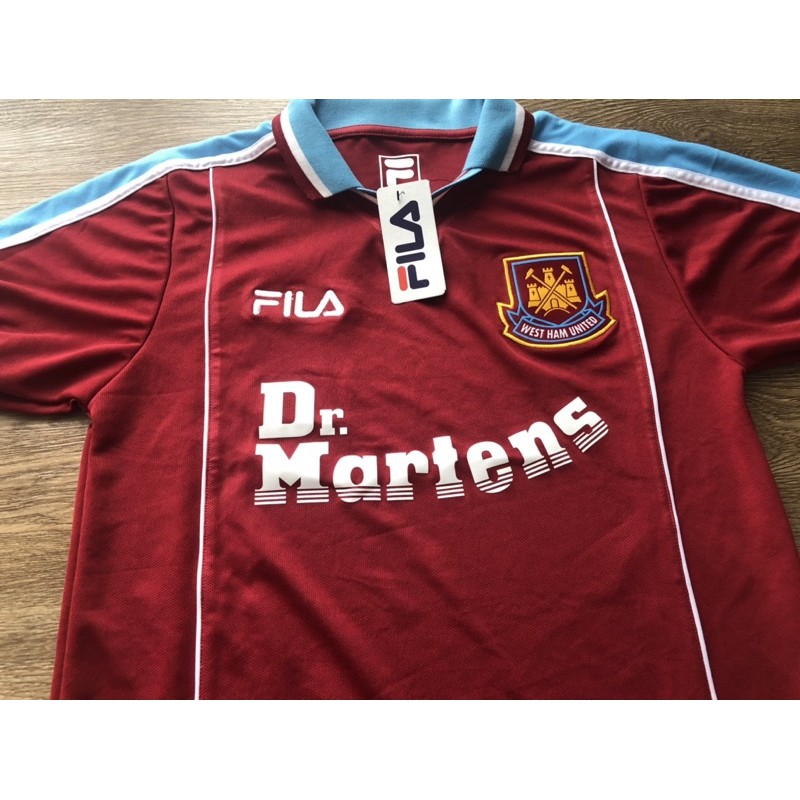 Westham dr martens home retro Jersey 1999 casualjersey blockcore sportjersey Shopee Malaysia