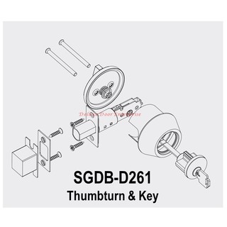 St Guchi SGDB-D261 Thumbturn & Key Deadbolt / SGDB-D261 / 261 / Door ...