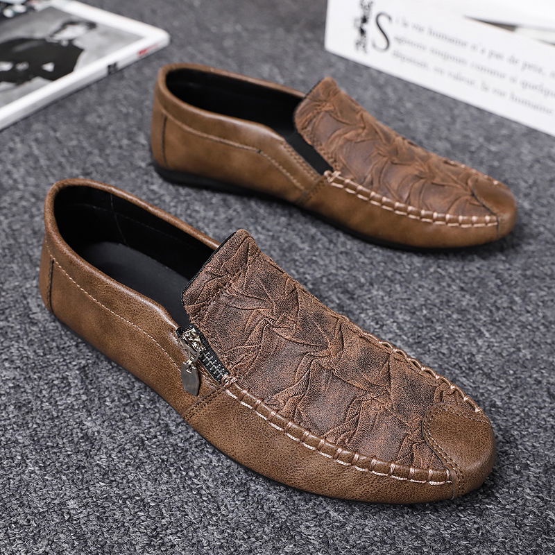 Doudou Shoes Leather Octopus Soft Sole Lightweight Casual Men's