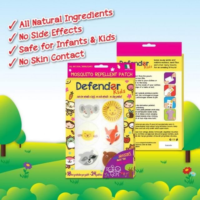 Defender Kids Mosquito Repellent Patch (18pcs) Shopee Malaysia