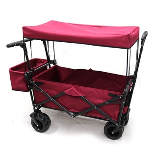 READYSTOCK Wagon Trolley Big Wheel 7 Inch Camping Foldable Utility Wagon  Camping Folding