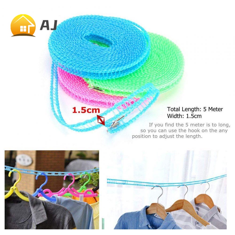 Clothesline Hanger for clothes Rope Hanger Organizer Hanging Rope