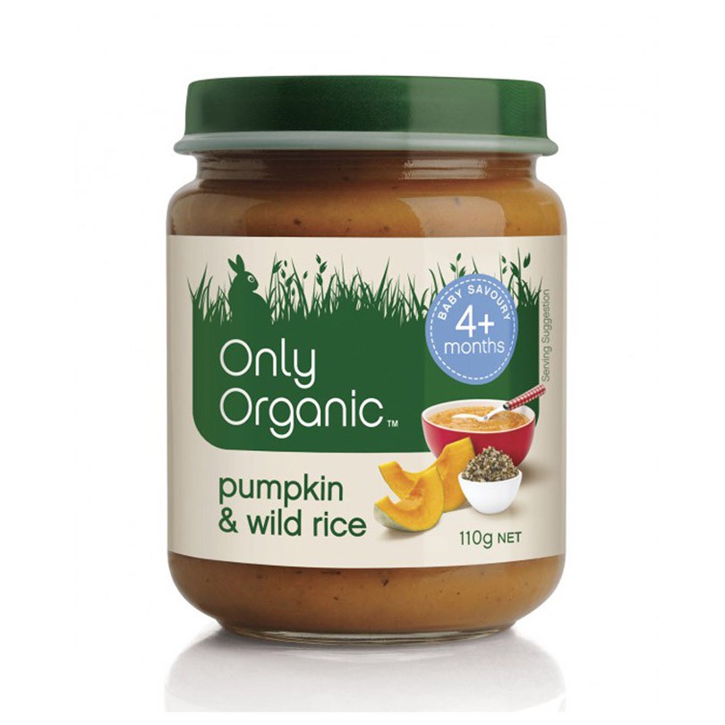 ONLY ORGANIC PUMPKIN & WILD RICE BABY SAVOURY JAR 110G (4M+) | Shopee ...
