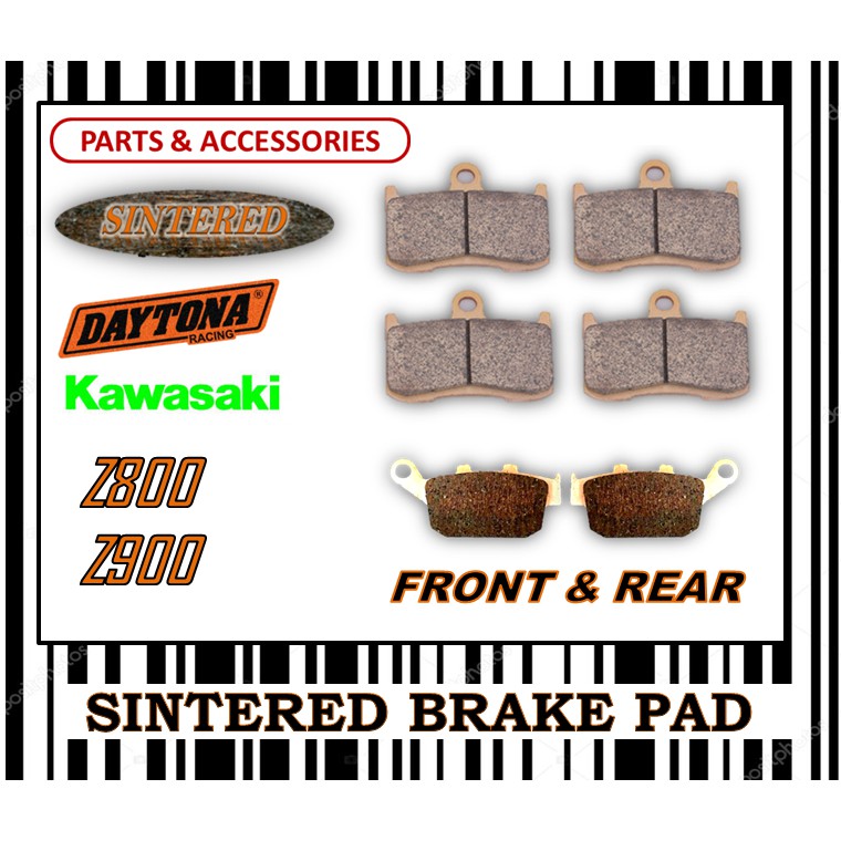 KAWASAKI Z800 Z900 BRAKE PADS SET SINTERED LONG LIFE DAYTONA Shopee