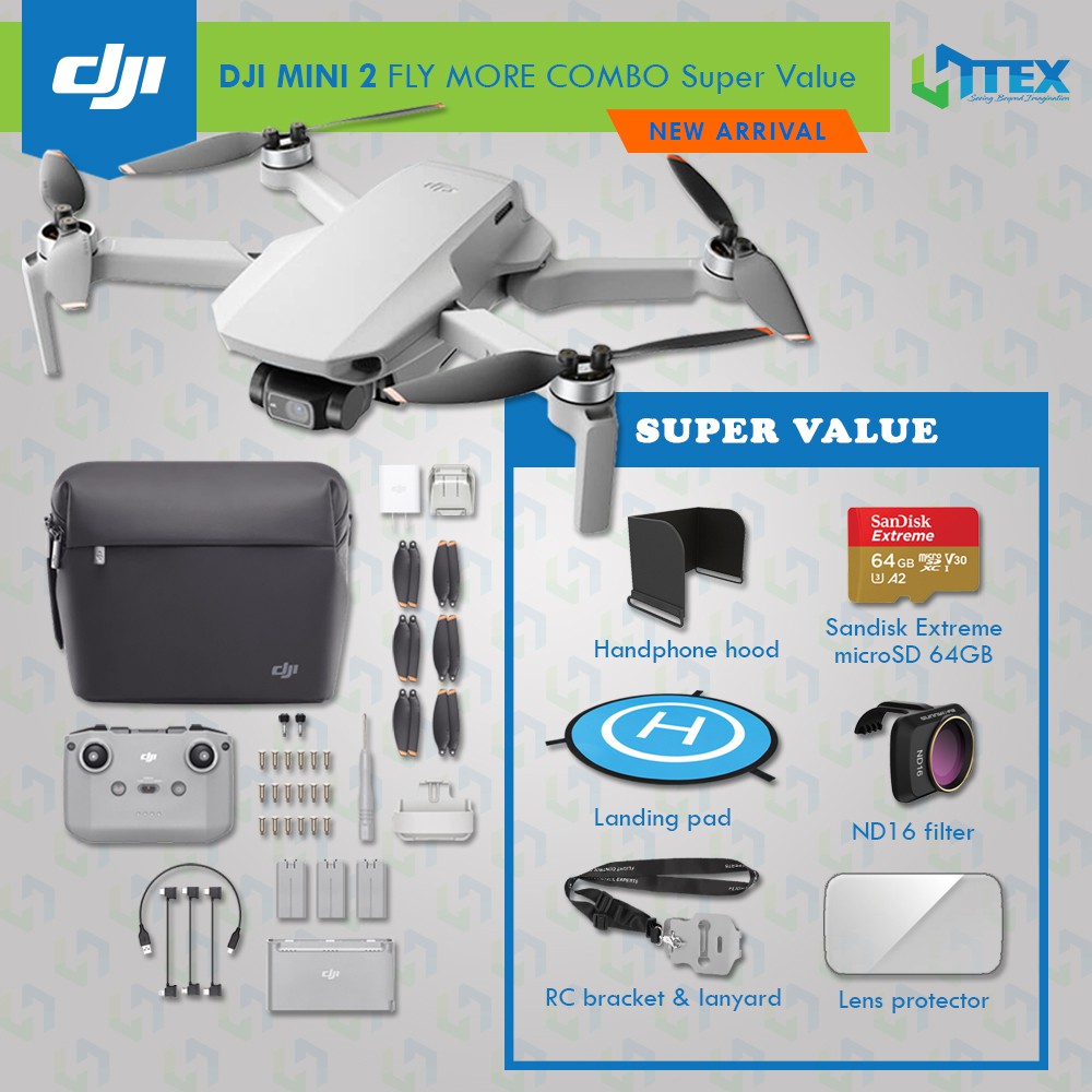 Ready Stock DJI Mini 2 Fly More Combo DJI Mavic Mini Fly More