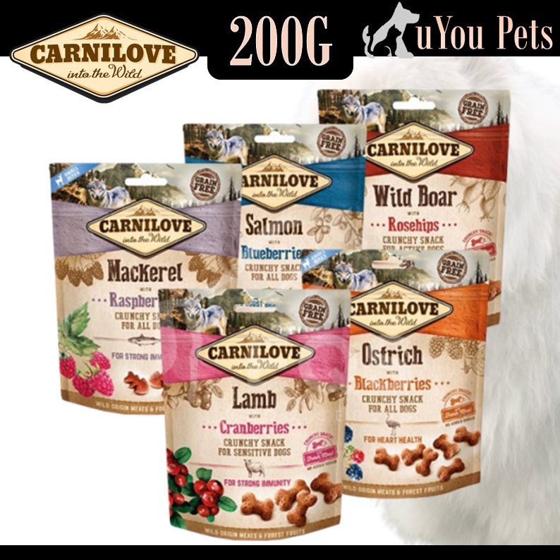 Carnilove Dog Snack Dog Treats 200g (Carnilove Salmon 200g, Wild Boar