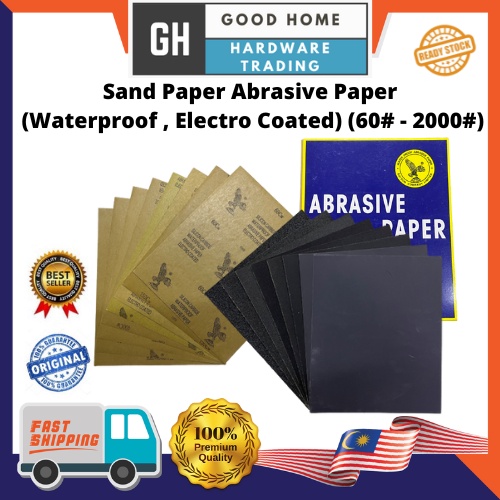 Sand Paper Abrasive Paper Kertas Pasir (Waterproof , Electro Coated) (60 2000) Shopee Malaysia