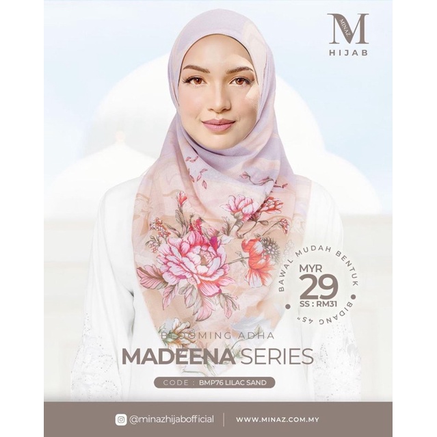 MADEENA SERIES MINAZ HIJAB RAYA | Shopee Malaysia