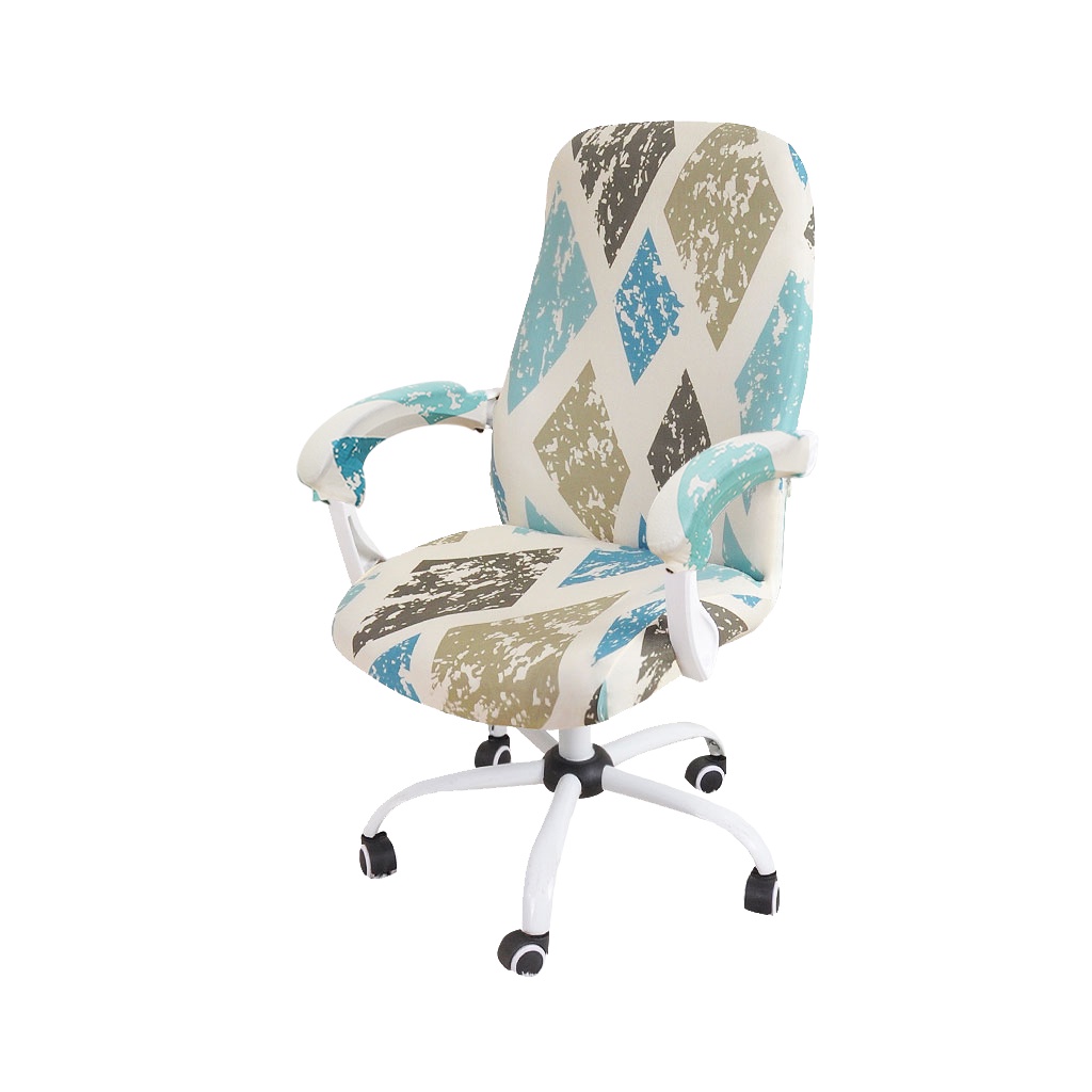 Computer Chair Cover With Armrest Cover Solid Color Office Chair Cover ...