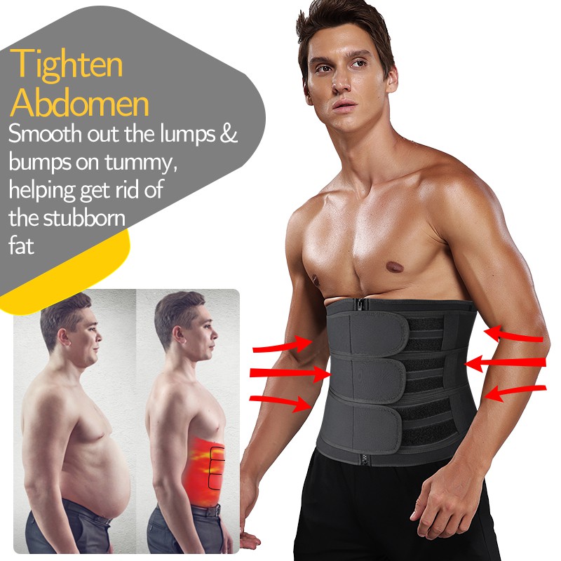 Unisex Hot Body Shaper Neoprene Slimming Belt Tummy Control Shapewear,  Stomach Fat Burner, Best Abdominal Trainer Workout Sauna Suit Weight Loss  for