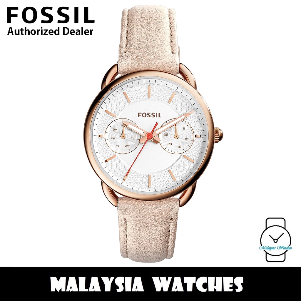 OFFICIAL WARRANTY Fossil Women s ES4007 Tailor Multifunction Light Brown Leather Watch 2 Years Fossil Warranty Shopee Malaysia