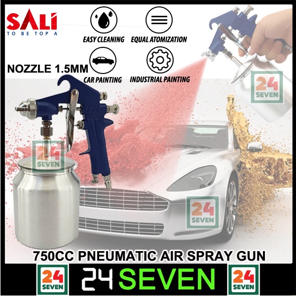 SALI Professional Pneumatic Air Spray Gun 1.5mm Nozzle 750cc Wall