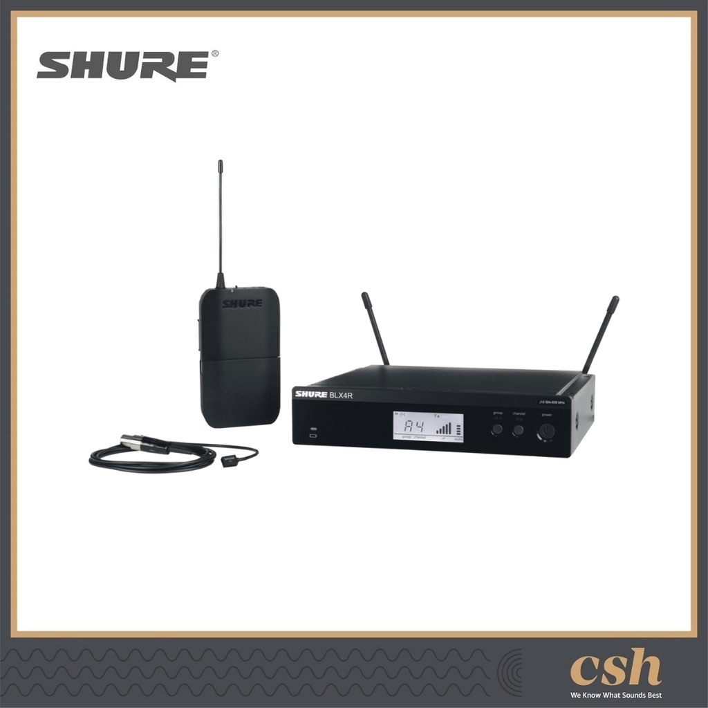 SHURE BLX14R/W93 Wireless Rack-mount Presenter System with WL93 ...