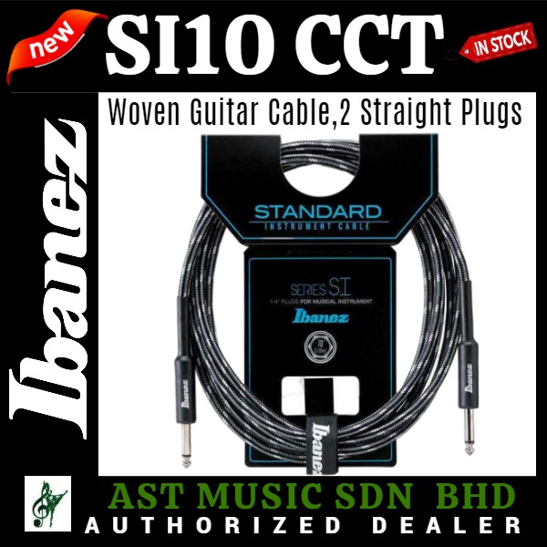 Ibanez SI10-CCT Woven Guitar Cable, 2 Straight Plugs | Shopee Malaysia