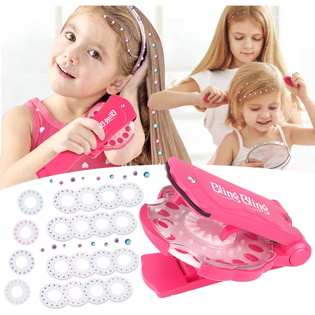 Hair Gem Stamper with 180/360 Gems, Hair Bedazzler Kit With Rhinestones