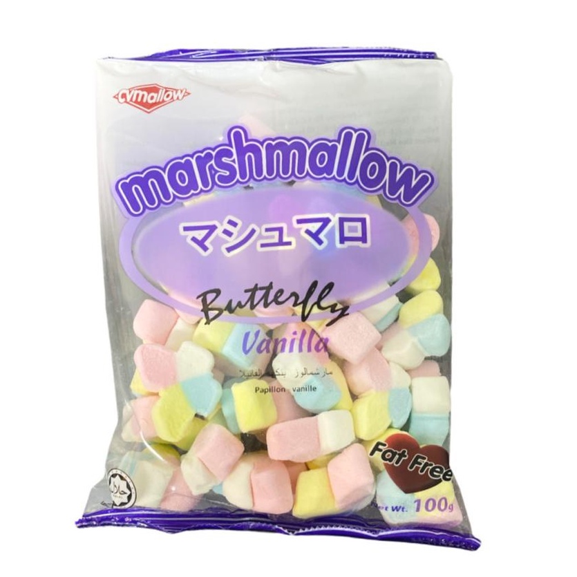 MARSHMALLOW CVMALLOW/ VANILLA/ TWISTED/ STRAWBERRY/ MANGO (HALAL) 100G
