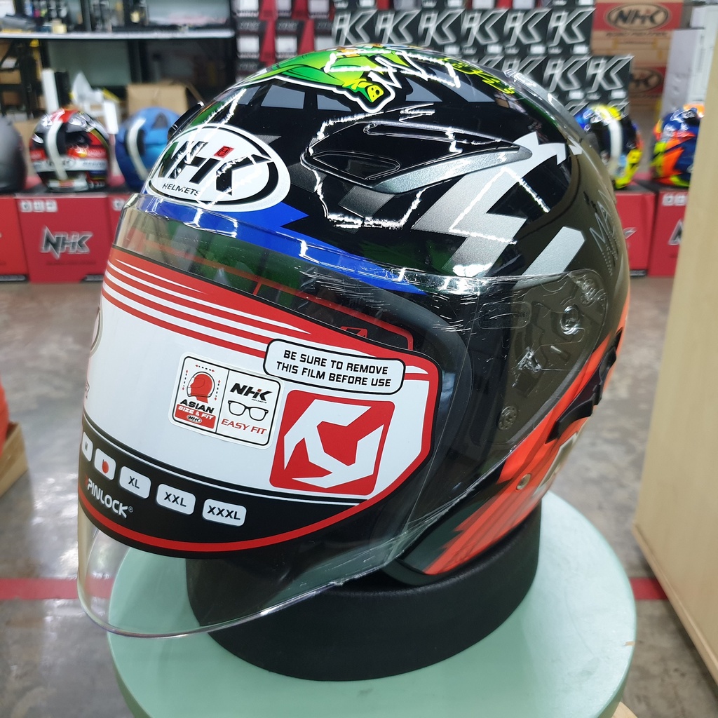 NHK Helmet R1 v2.0 Jakub #2 (Brno) (Black/Orange Glossy) | Shopee Malaysia