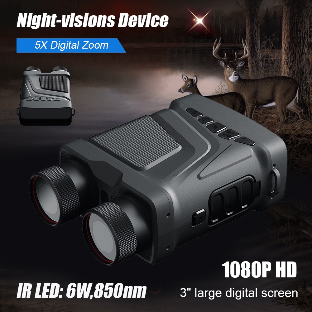 R12 Infrared Binoculars Night Vision Device 1080P HD 5X Digital Zoom ...