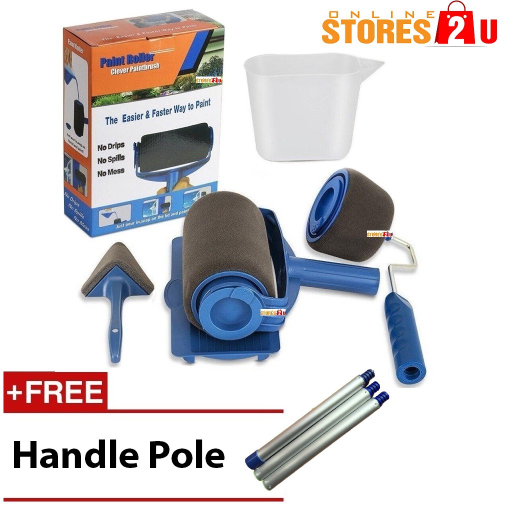 Paint Runner Pro Roller Brush Set Flocked Edger Wall Painting Kit (FREE