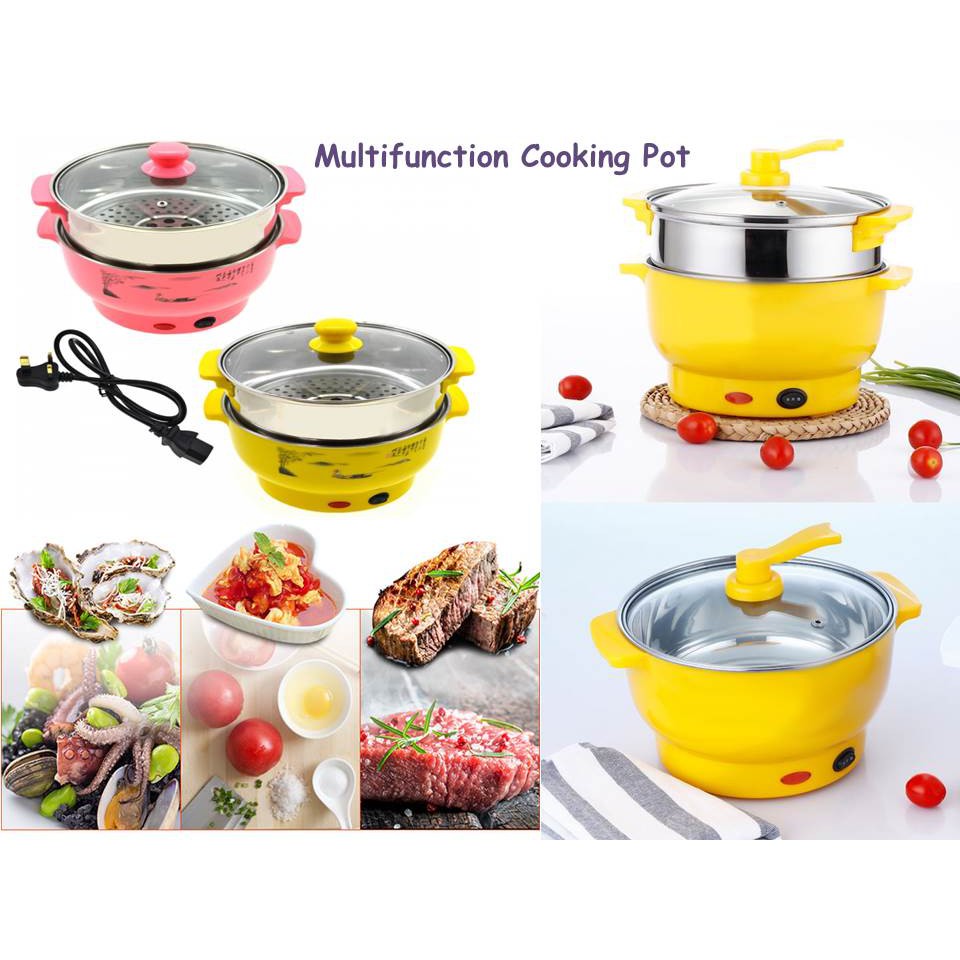 Electric Multifunction Cooking Pot Steamer Food Rice Lunch Box 26CM
