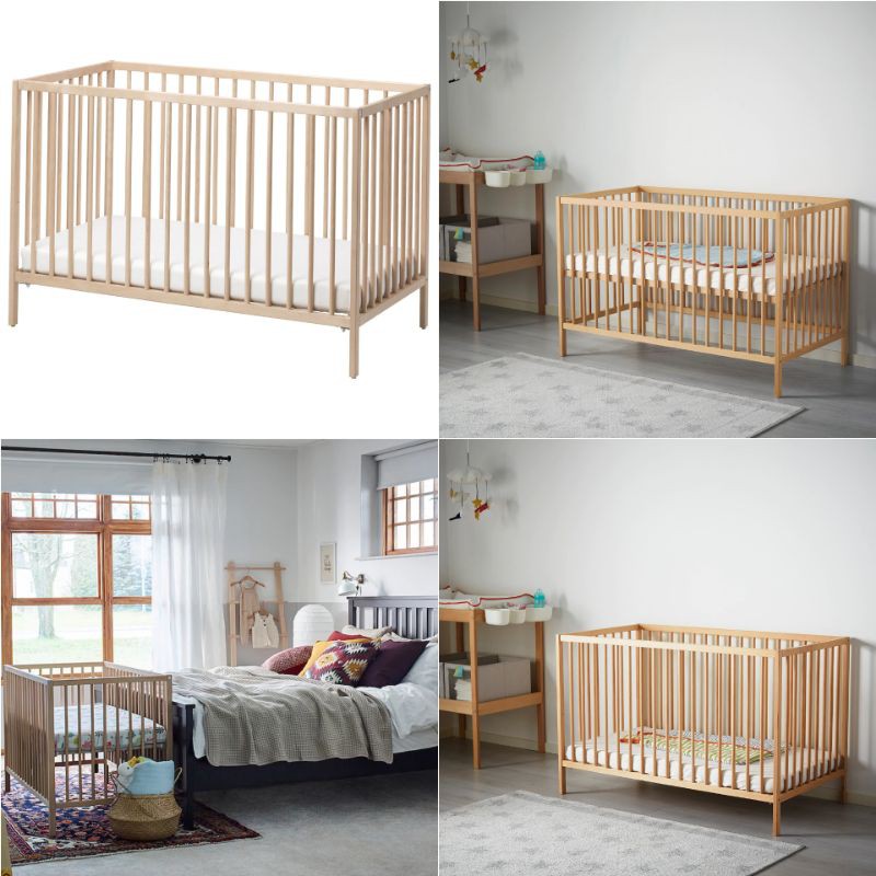 IKEA.my SNIGLAR Baby Cot Beige 60x120 cm Mattress Shopee Malaysia