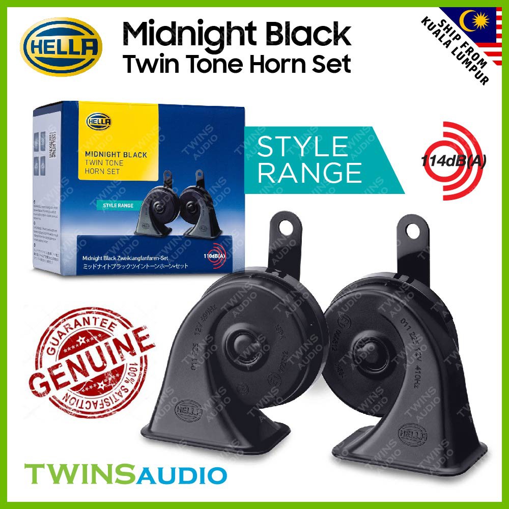 TRIMAS Original Hella Midnight Black Twin Tone BM BMW Snail Horn