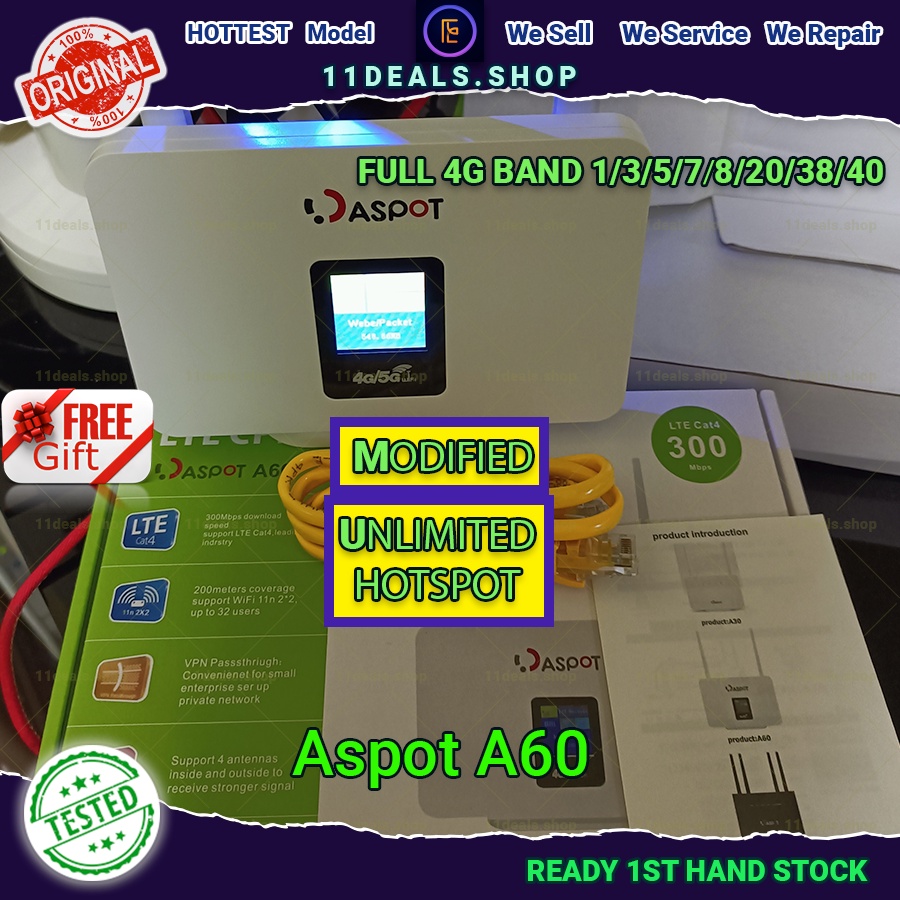 Modified Modem Unlimited Hotspot Zjiapa A80 Broadband wifi modem sim 4g ...