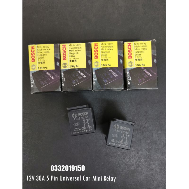 Bosch 12V 30A 5 Pin Universal Car Mini Relay (0332019150) | Shopee Malaysia