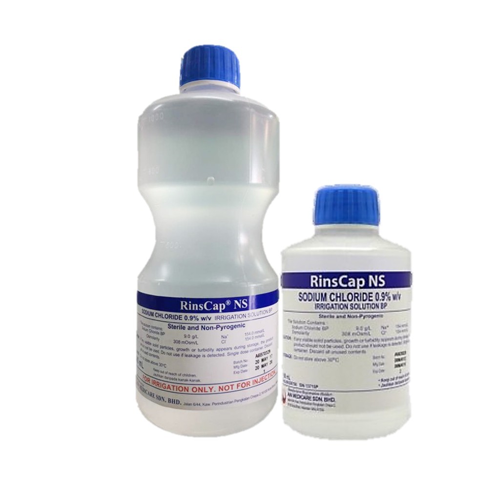 Rinscap sodium chloride 0 9 irrigation solution 1000ml 500ml