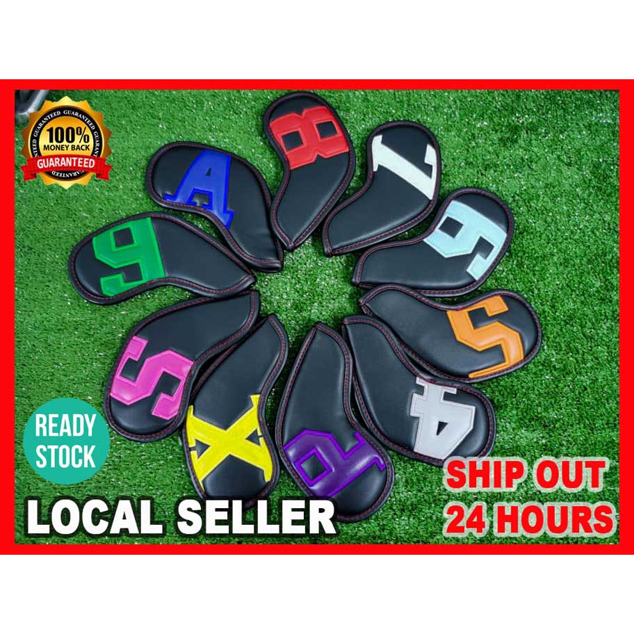 Golf Iron Head Covers Set Iron Headovers With Magic Tape Wedges Covers