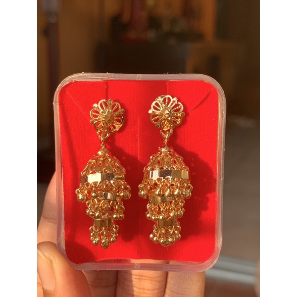 3 layer gold imitation jhumka | Shopee Malaysia