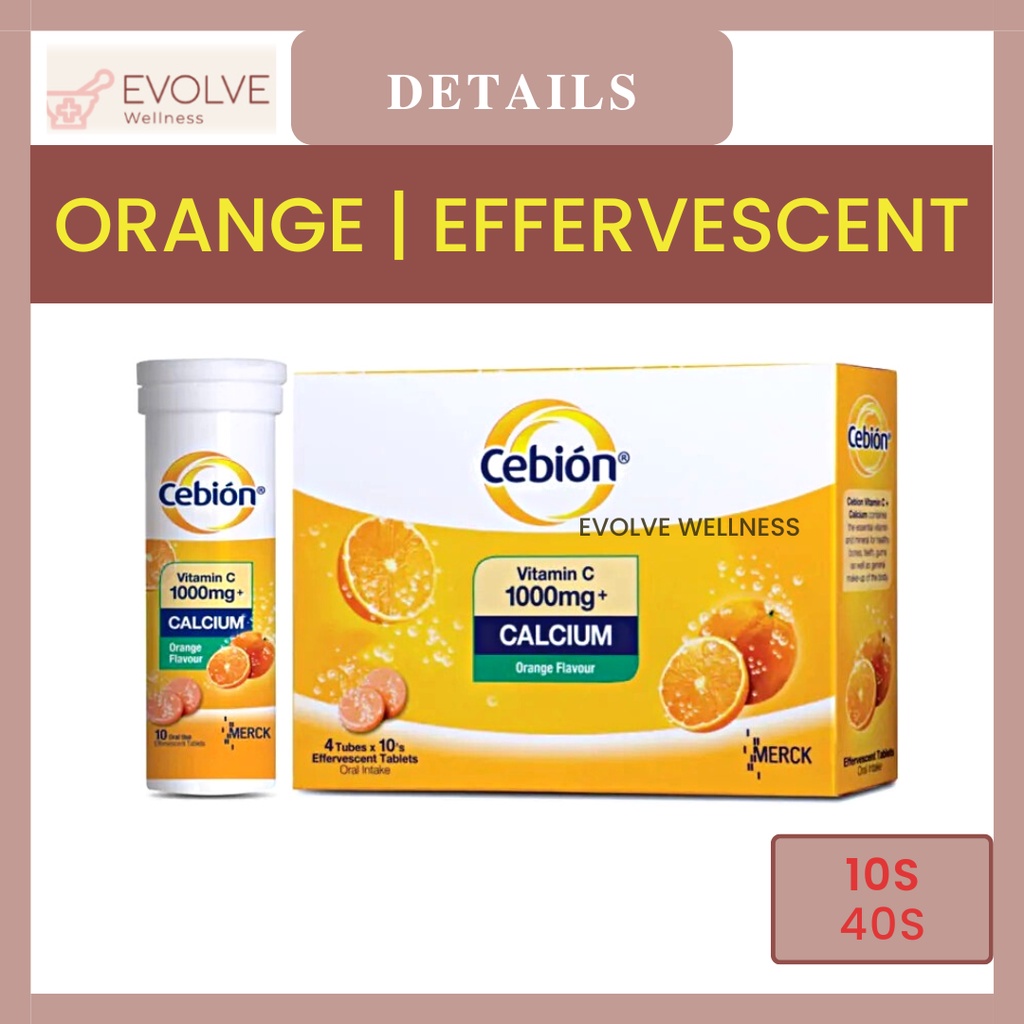 [READY STOCK] Cebion Effervescent Vitamin C 1000mg + CALCIUM (4 x 10s ...