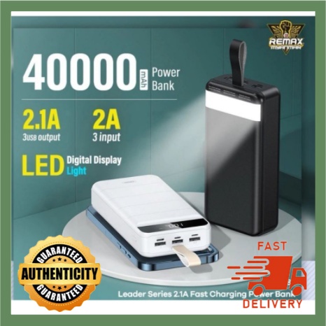 [ORIGINAL] REMAX 40000 mAh POWERBANK FAST CHARGING BATTERY LONG USAGE ...