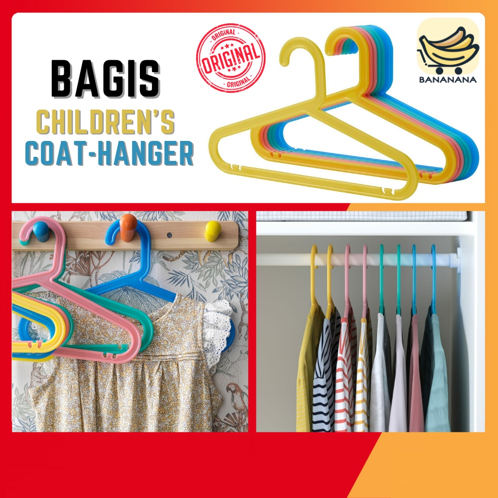 BAGIS Children's coat-hanger, mixed colours - IKEA