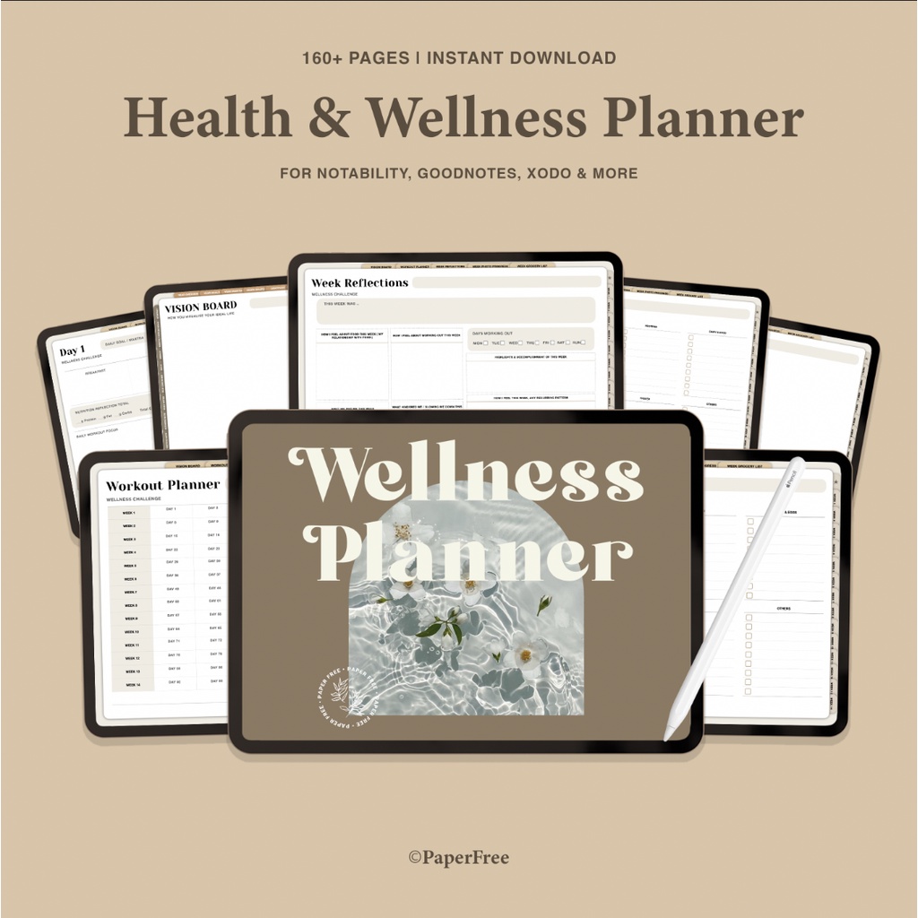 GoodNotes / Notability / Digital Wellness Planner / PDF Digital Planner ...