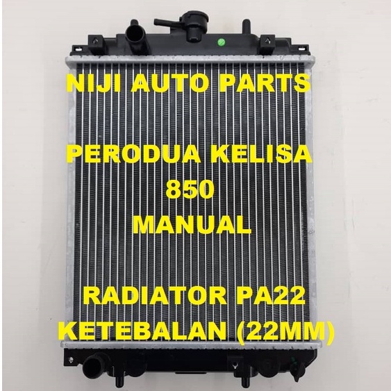 Radiator Perodua Kelisa 850 Manual Tangki Air Kereta Ketebalan PA22 ...