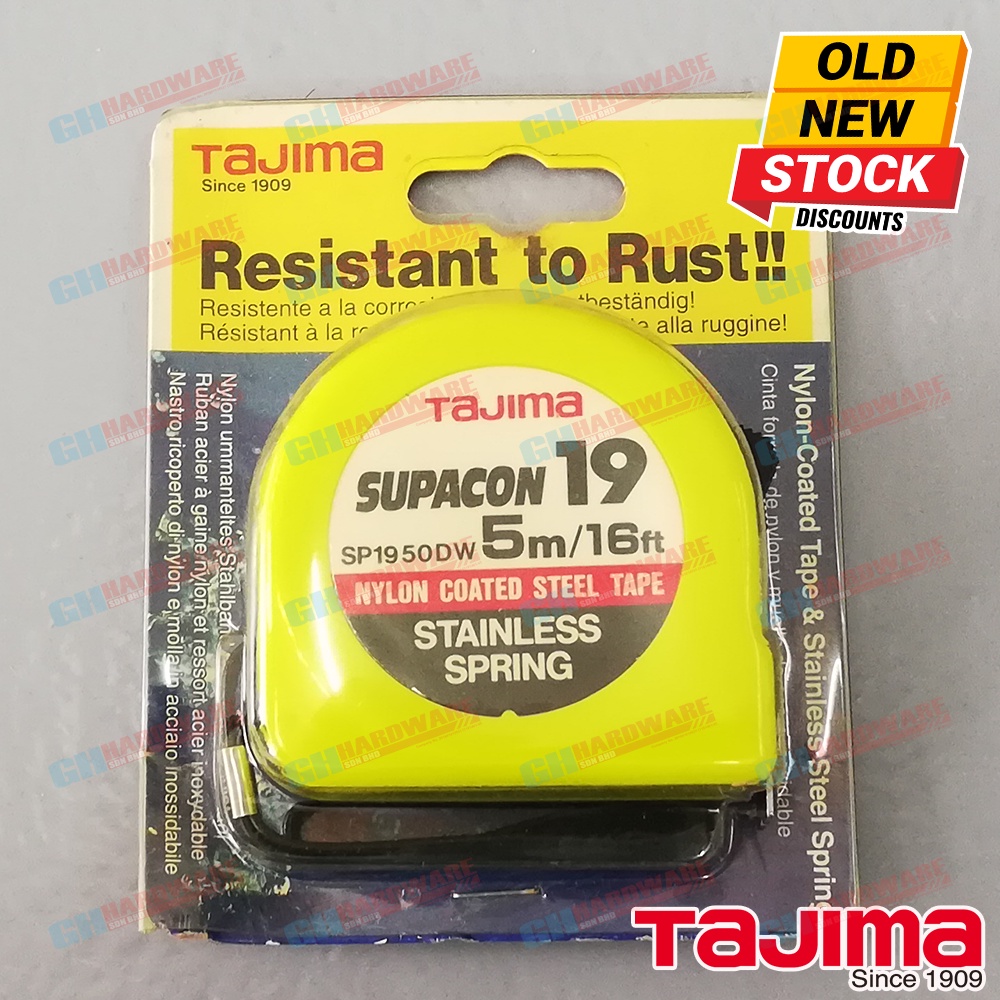 [ GH HARDWARE - OLD NEW STOCK ] TAJIMA Supacon 19 Measuring Tape - 5m ...