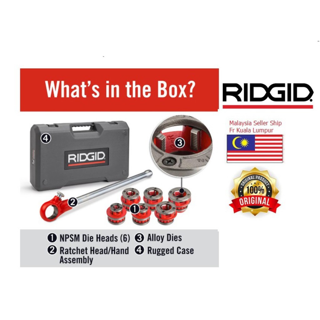 Ridgid 36475 cheap pipe threader set