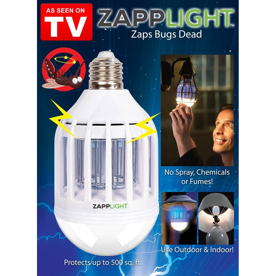 🌹READY STOCK🌹 ZAPPLIGHT Light Bulb & Bug Zapper Light that Kills