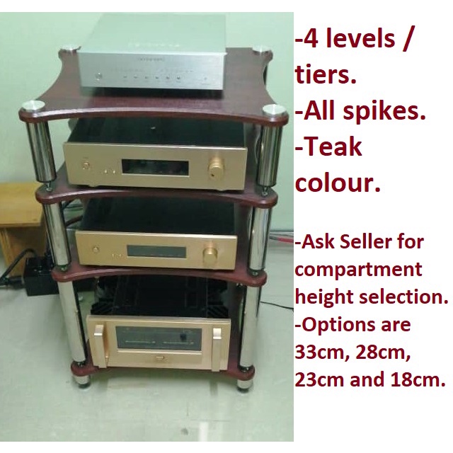 Ready Stock. HIFI / HT / AV Rack, curvy shape, spikes ready, height ...