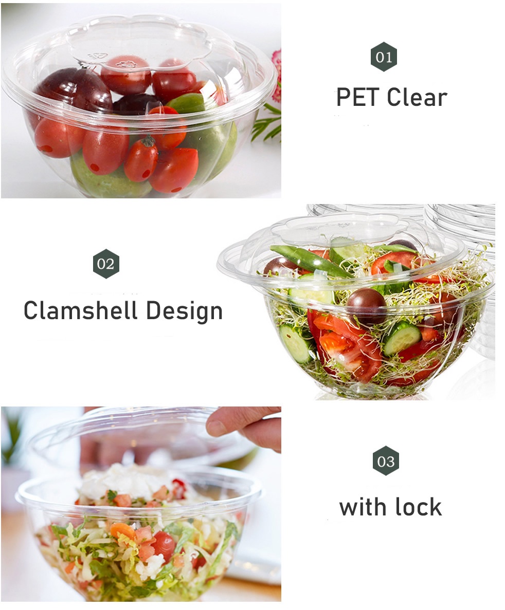 50pc Salad Bowl | Disposable Fruit Salad Bowl | Food Packaging ...