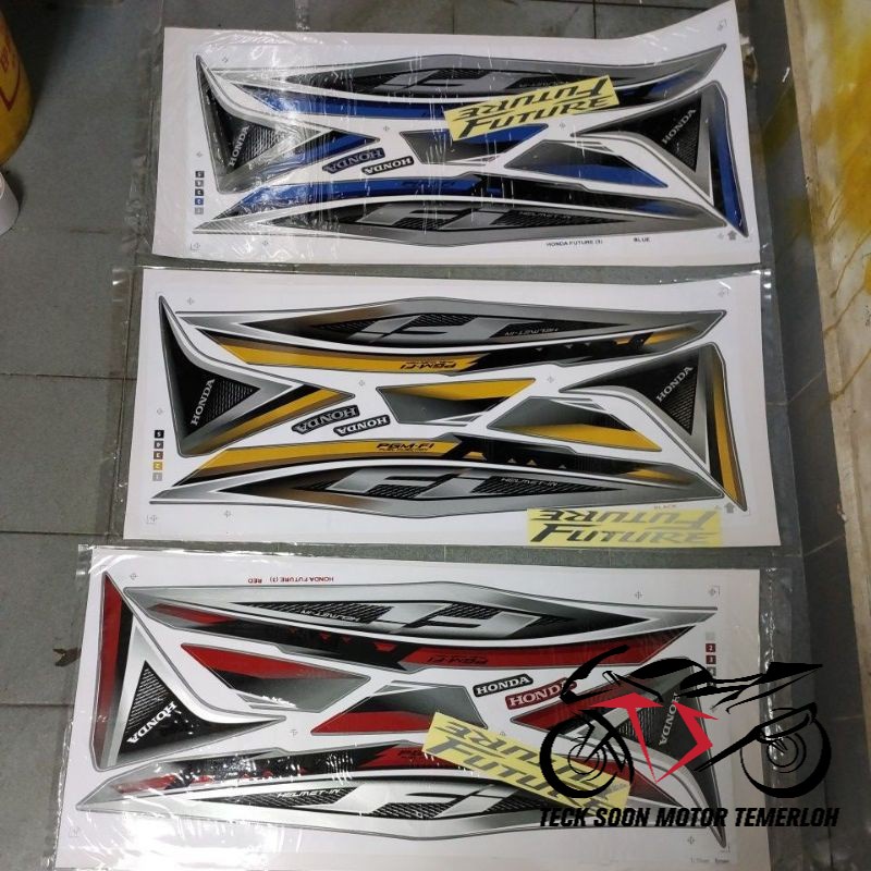 stiker Sticker body stripe cover set (3) honda futue125 future 125 FI ...