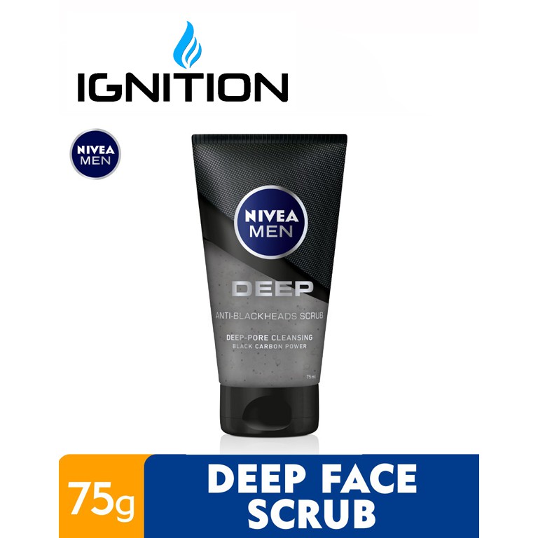 Nivea Men Deep Anti Blackheads Scrub G Shopee Malaysia