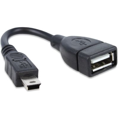 USB A Female To Mini USB B 5 Pin Male Adapter Cable BLACK Shopee