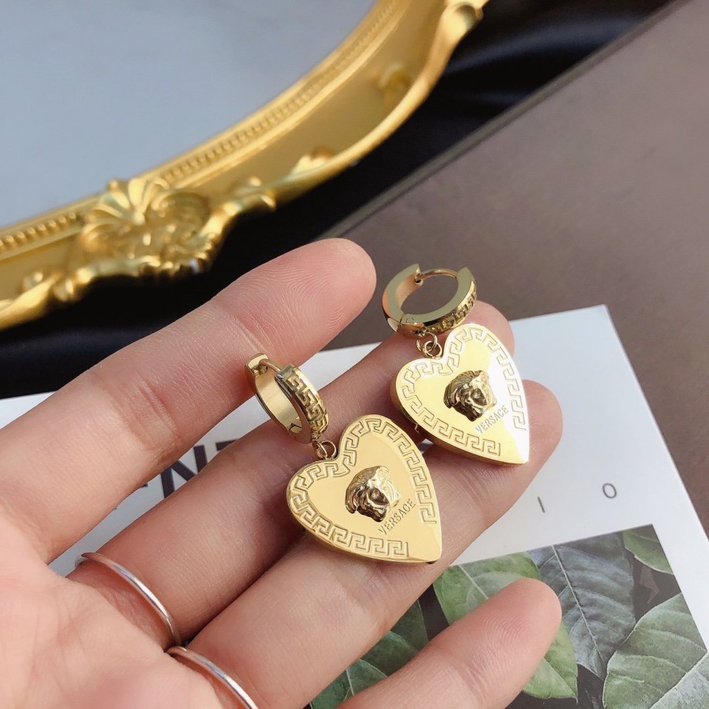 Versace deals heart earrings