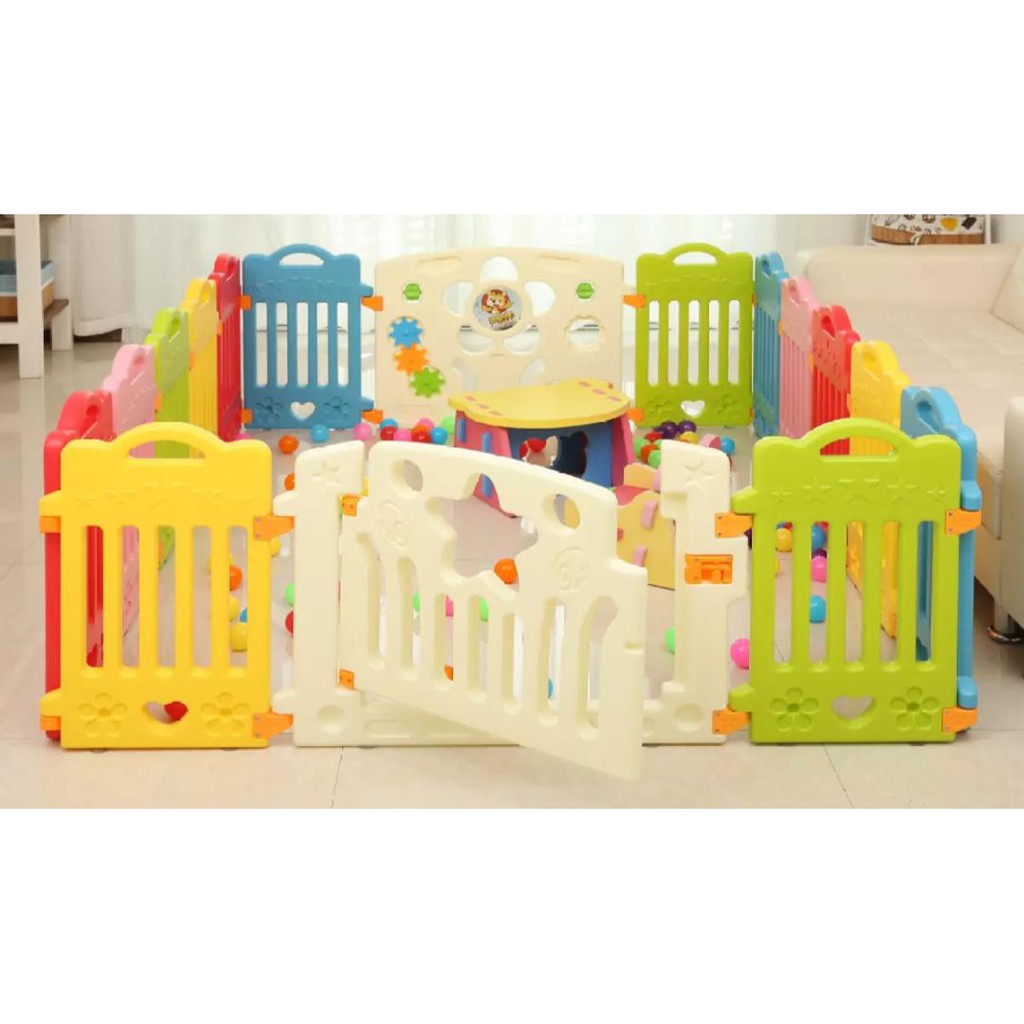 PreLoved Baby Rainbow Playpen Fence Pagar Bayi Besar Playard Safety