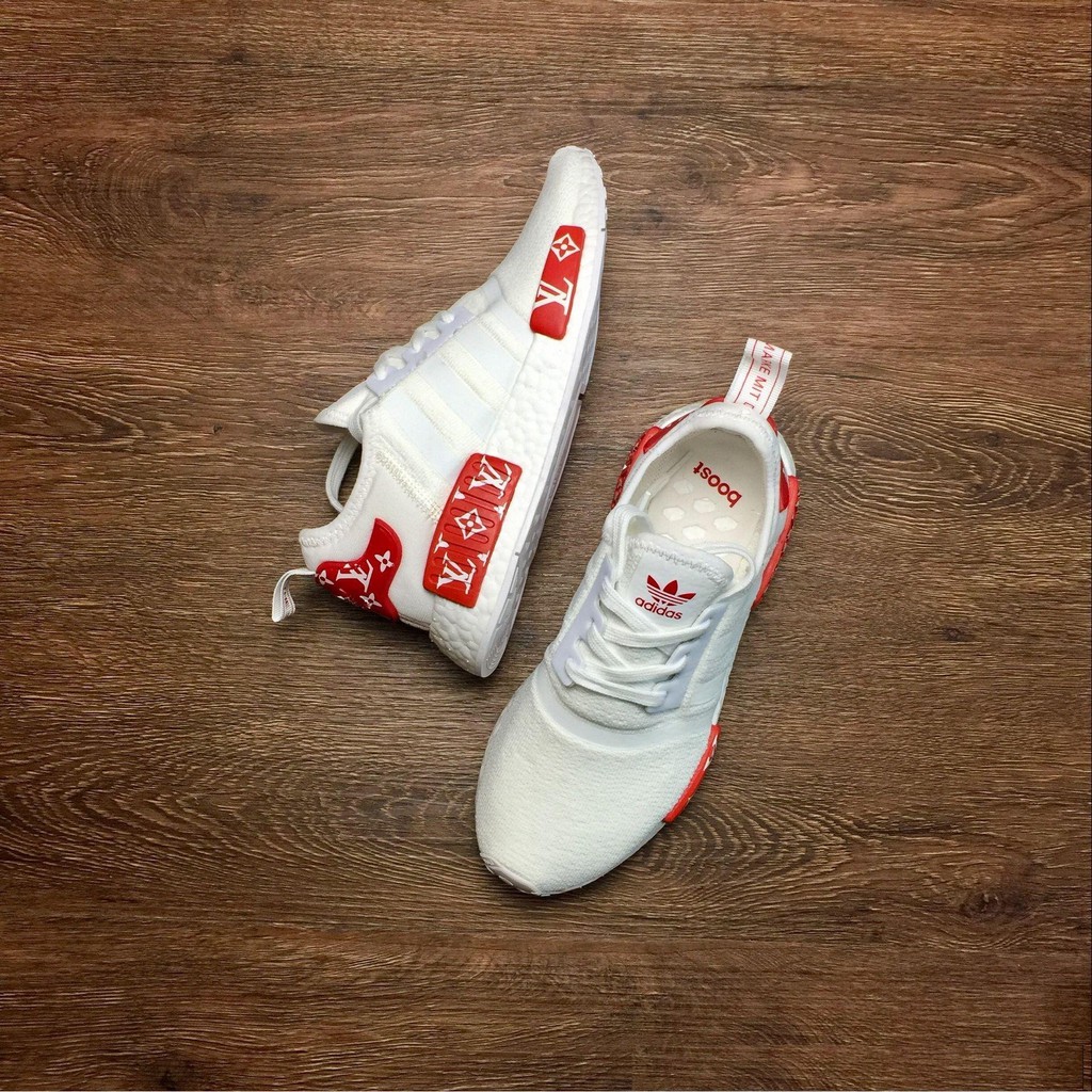 Adidas NMD x LV Louis Vuitton Custom White Red