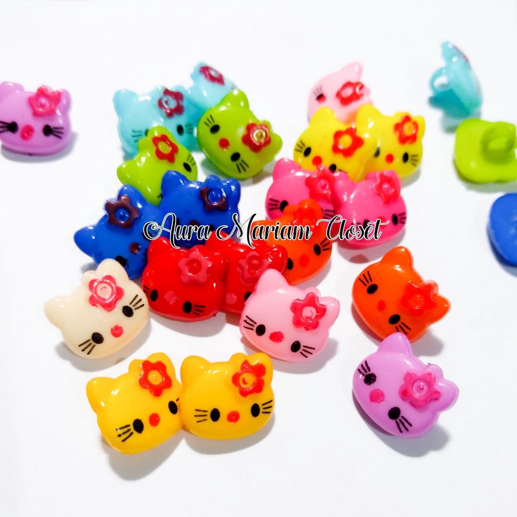Hello Kitty Plastic Sewing Button ( 14 mm 18 mm ) | Shopee Malaysia