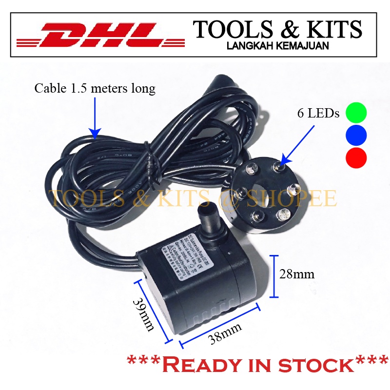 DC 3.5V - 9V 3W USB Submersible Water Pump Aquarium Fish Tank Fountain Pond Pump I.296625484