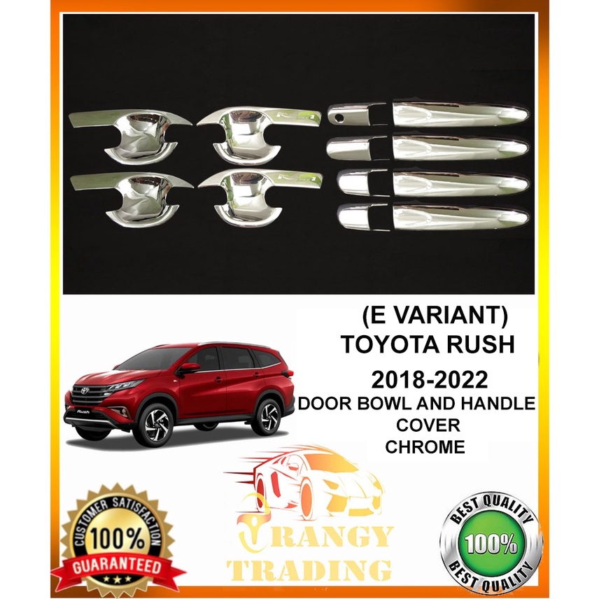 Toyota Rush 2018 to 2024 E VARIANT Door bowl and handle cover chrome ...